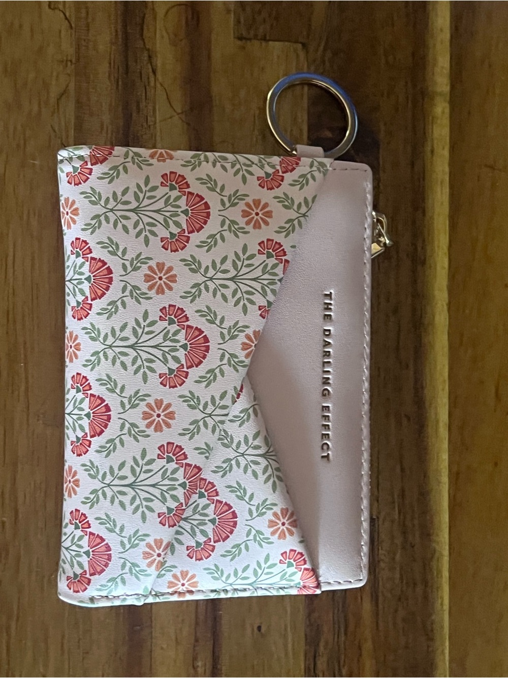 The Darling Effect Pink Floral Cardholder Wristlet